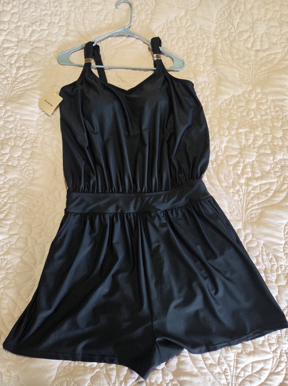 NWT BloomChic Plain Pockets Adjustable One-Piece Swimsuit - Picture 5 of 6